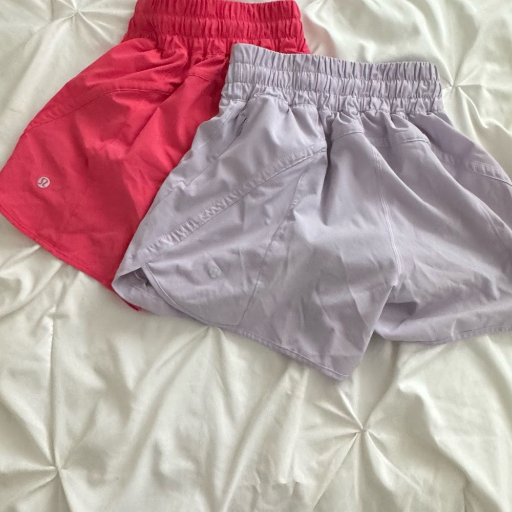 Lululemon Lavender and Pink Athletic Shorts - Size 0